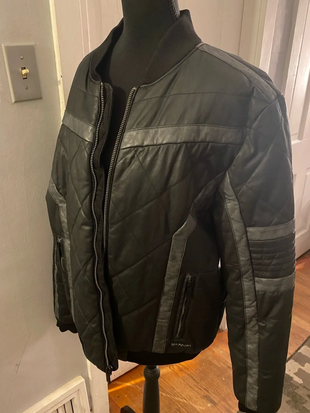 Calvin Klein Jeans Black Quilted Bomber Jacket